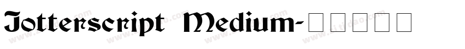 Jotterscript Medium字体转换